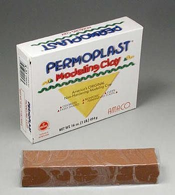 American-Art-Clay 1lb. Permoplast Modeling Clay Brown (D)