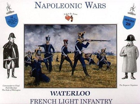 A-Call-To-Arms Waterloo French Light Infantry (16) Plastic Model Military Figure Kit 1/32 Scale #28