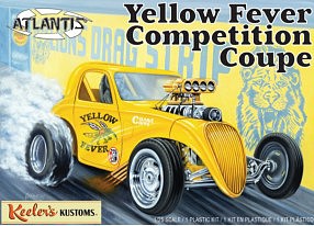 Atlantis Keelers Kustoms Yellow Fever Competition Coupe Plastic Model Car Kit 1/25 Scale #13101