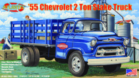 Atlantis 1955 Chevrolet 2-Ton Stake Truck Plastic Model Truck Kit 1/48 Scale #1401