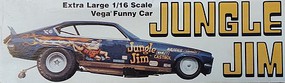 Atlantis Jungle Jim Funny Car (The Fire Burnout King) Plastic Model Car Kit 1/16 Scale #1486