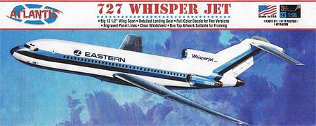 Atlantis B727 Whisper Jet Pan Am Commercial Airliner Plastic Model Airplane 1/96 Scale #351
