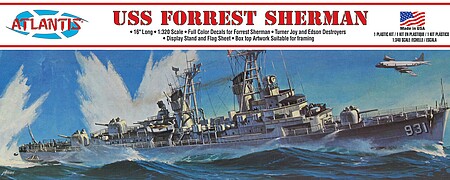 Atlantis USS Forrest Sherman Destroyer Plastic Model Military Ship Kit 1/319 Scale #352