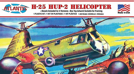 Atlantis H-25 Army Mule Helicopter Plastic Model Helicopter 1/48 Scale #502