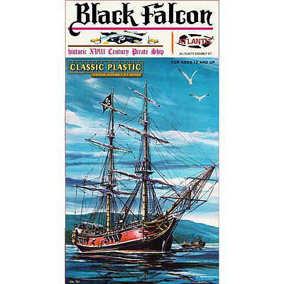 Atlantis Black Falcon Pirate Ship Classic Plastic Model Sailing Ship 1/100 Scale #6003