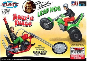 Atlantis Tom Daniels Roar'N Peace Motorcycle & Leap Hog 3-Wheeler Plastic Model Car Truck 1/32 #6600