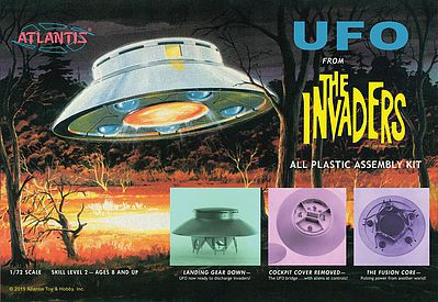 Atlantis The Invaders UFO Science Fiction Plastic Model 1/72 Scale #amc-1006