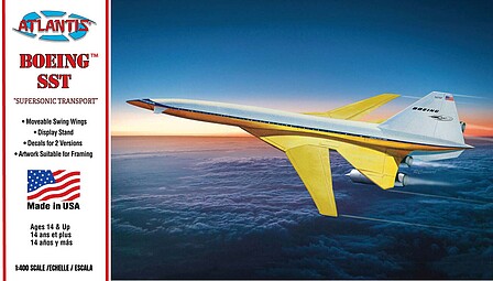 Atlantis Boeing SST Supersonic Transport Plastic Model Airplane Kit 1/400 Scale #amc-6815