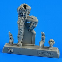 Aerobonus German Luftwaffe Pilot WWII for Bf109 Late Plastic Model Aircraft Accessory 1/48 #480097 Aerobonus German Luftwaffe Pilot WWII for Bf109 Late Plastic Model Aircraft Accessory 1/48 #480097