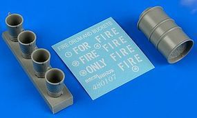 Aerobonus Fire Drums & Buckets Plastic Model Military Diorama 1/48 Scale #480107 Aerobonus Fire Drums & Buckets Plastic Model Military Diorama 1/48 Scale #480107
