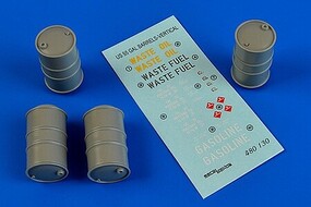 Aerobonus US 55 Gallon Vertical Position Barrels Plastic Model Aircraft Accessory 1/48 #480130 Aerobonus US 55 Gallon Vertical Position Barrels Plastic Model Aircraft Accessory 1/48 #480130