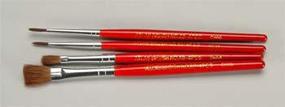 Atlas-Brush Red Sable 4 piece Flat/Round Brush Set Hobby and Model Paint Brush #60-4ps