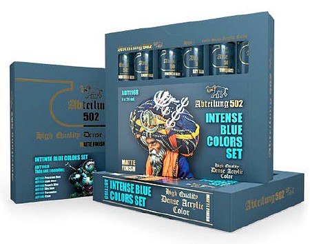 Abteilung Intense Blue Acrylic Paint Set (6 Colors) 20ml Tubes Hobby and Model Paint #1168