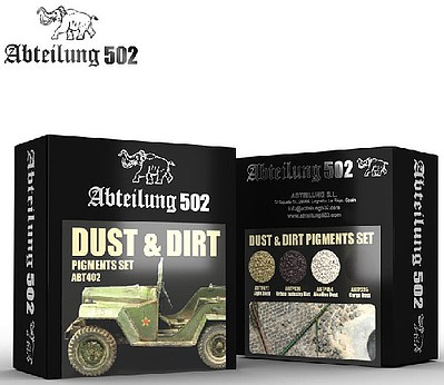 Abteilung Dust & Dirt Pigment Set (4 Colors) 20ml Bottles Hobby and Model Paint Supply #402