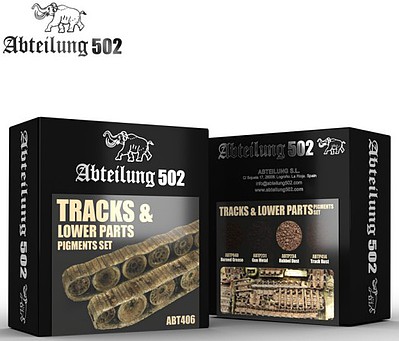 Abteilung Tracks & Lower Parts Pigment Set (4 Colors) 20ml Bottles Hobby and Model Paint Supply #406