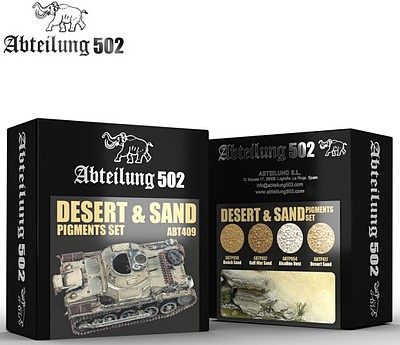 Abteilung Desert & Sand Pigment Set (4 Colors) 20ml Bottles Hobby and Model Paint Supply #409
