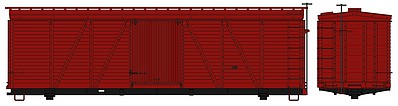 Accurail 36 Fowler Wood Boxcar Undecorated HO Scale Model Train Freight Car Kit #1150