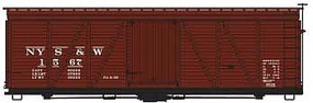 Accurail 36' Fowler Wood Boxcar NYS&W HO Scale Model Train Freight Car Kit #1152 Accurail 36' Fowler Wood Boxcar NYS&W HO Scale Model Train Freight Car Kit #1152