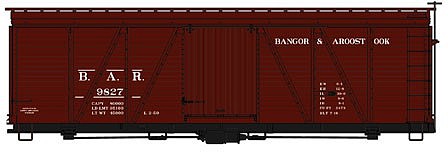 Accurail 36 Fowler Wood Boxcar Bangor & Aroostook HO Scale Model Train Freight Car #1156