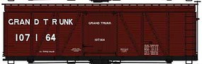 Accurail 36' Fowler Wood Boxcar Grand Trunk #107164 HO Scale Model Train Freight Car Kit #11581