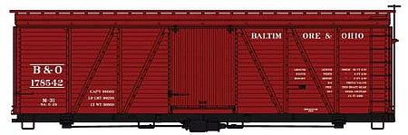 Accurail 36 Fowler Wood Boxcar kit Baltimore & Ohio #178542 HO Scale Model Train Freight Car Kit #1170