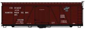 Accurail 36' Fowler Wood Boxcar C&NW #121159 HO Scale Model Train Freight Car Kit #1180