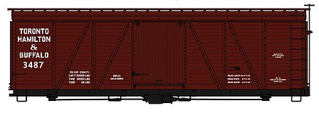 Accurail 36 Fowler Wood Boxcar TH&B HO Scale Model Train Freight Car Kit #1183