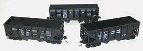 Accurail 55-Ton Panel-Side Two-Bay Hopper 3-Pack Kit HO Scale Freight Car #1205 Accurail 55-Ton Panel-Side Two-Bay Hopper 3-Pack Kit HO Scale Freight Car #1205