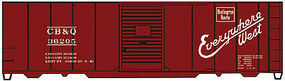 Accurail 40' Steel Single Door Boxcar CB&Q HO Scale Model Train Freight Car Kit #12231 Accurail 40' Steel Single Door Boxcar CB&Q HO Scale Model Train Freight Car Kit #12231