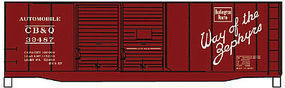 Accurail 40' Steel Double Door Boxcar CB&Q HO Scale Model Train Freight Car Kit #12232 Accurail 40' Steel Double Door Boxcar CB&Q HO Scale Model Train Freight Car Kit #12232