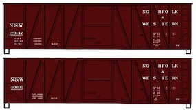 Accurail 40' Wood Boxcar 2 Set Norfolk & Western HO Scale Model Train Freight Car #1228 Accurail 40' Wood Boxcar 2 Set Norfolk & Western HO Scale Model Train Freight Car #1228