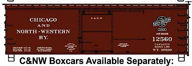 Accurail 36 Double Sheath Wood Boxcar C&NW 12560 HO Scale Model Train Freight Car Kit #12322