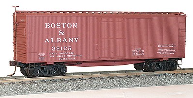 Accurail 36 Double Sheathed Wood Boxcar Boston & Albany HO Scale Model Train Freight Car Kit #1306
