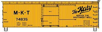 Accurail 36 Double Sheathed Wood Boxcar MKT HO Scale Model Train Freight Car Kit #1307