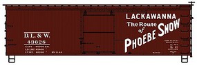 Accurail 36' Double Sheathed Wood Boxcar DL&W #43628 HO Scale Model Train Freight Car Kit #1404