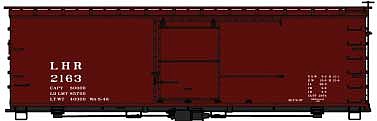Accurail 36 Double Sheathed Wood Boxcar L&HR #2163 HO Scale Model Train Freight Car Kit #1405