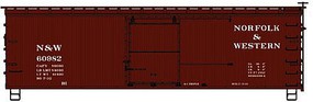 Accurail HO 36'Ds Wood Boxcar N&W Accurail HO 36'Ds Wood Boxcar N&W