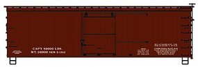 Accurail 36' Double Sheathed Wood Boxcar w/Steel Roof, Ends, Straight Underframe Data only (Oxide) Accurail 36' Double Sheathed Wood Boxcar w/Steel Roof, Ends, Straight Underframe Data only (Oxide)