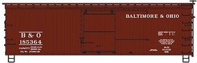 Accurail 36' Double Sheathed Wood Boxcar w/Steel Roof, Wood Ends, Straight Underframe Baltimore & Ohio Accurail 36' Double Sheathed Wood Boxcar w/Steel Roof, Wood Ends, Straight Underframe Baltimore & Ohio
