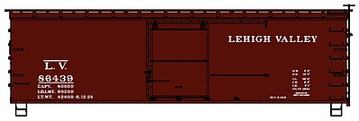Accurail 36 Double Sheathed Wood Boxcar Lehigh Valley 86435 HO Scale Model Train Freight Car Kit #1706
