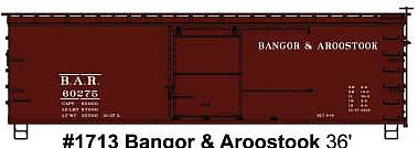Accurail 36 Double Sheathed Wood Boxcar BAR #60275 HO Scale Model Train Freight Car Kit #1713