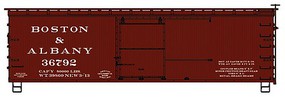 Accurail 36' Double Sheathed Wood Boxcar B&A #36792 HO Scale Model Train Freight Car Kit #36792#1714