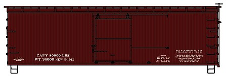 Accurail 36 Double Sheathed Wood Boxcar Data Only HO Scale Model Train Freight Car Kit #1898