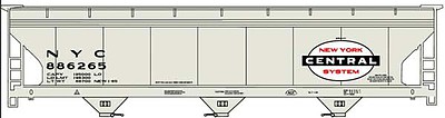 Accurail 47 ACF 3-Bay Center Flow Covered Hopper NYC HO Scale Model Train Freight Car Kit #20031