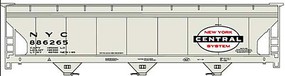 Accurail 47' ACF 3-Bay Center Flow Covered Hopper NYC HO Scale Model Train Freight Car Kit #20031