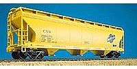 Accurail 47 3-Bay Covered Hopper Kit Chicago & North Western HO Scale Model Train Freight Car #2006