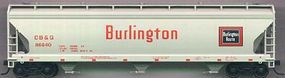 Accurail 47' 3-Bay Covered Hopper Chicago, Burlington & Quincy HO Scale Model Train Freight Car #2017 Accurail 47' 3-Bay Covered Hopper Chicago, Burlington & Quincy HO Scale Model Train Freight Car #2017