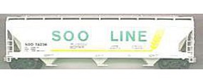Accurail 47' 3-Bay Center Flow Covered Hopper Kit Soo Line HO Scale Model Train Freight Car #2018 Accurail 47' 3-Bay Center Flow Covered Hopper Kit Soo Line HO Scale Model Train Freight Car #2018