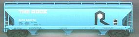 Accurail 47' 3-Bay Center Flow Covered Hopper Kit Rock Island HO Scale Model Train Freight Car #2019 Accurail 47' 3-Bay Center Flow Covered Hopper Kit Rock Island HO Scale Model Train Freight Car #2019