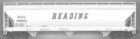 Accurail 47' 3-Bay Center Flow Covered Hopper Kit Reading HO Scale Model Train Freight Car #2039 Accurail 47' 3-Bay Center Flow Covered Hopper Kit Reading HO Scale Model Train Freight Car #2039